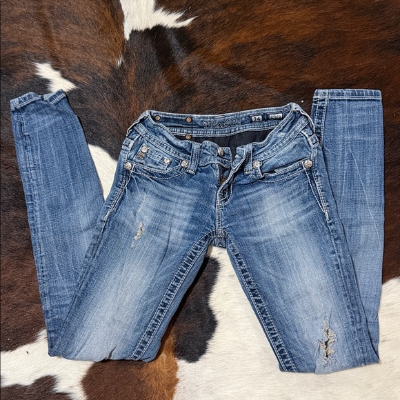 Miss Me Women's Skinny Jeans - Blue - Picture 1 of 5
